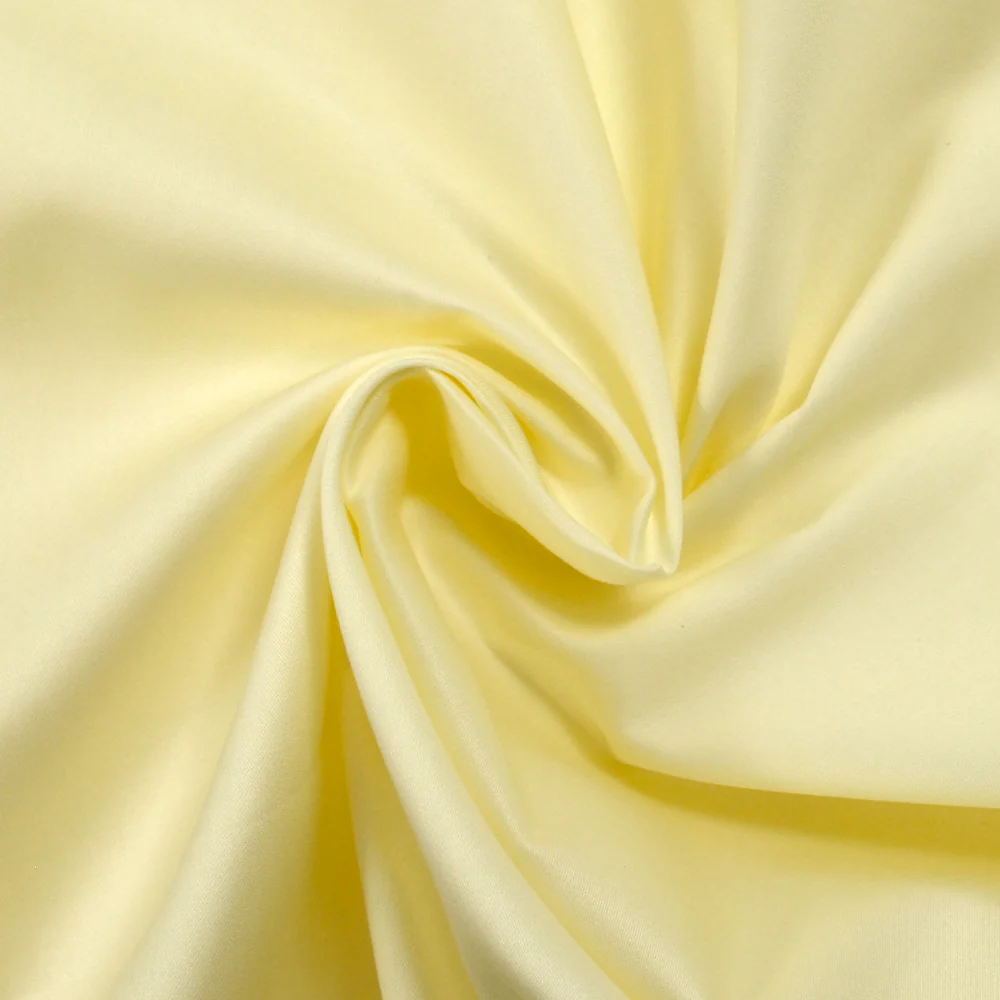 Popeline de coton satinée jaune beurre - Image 2