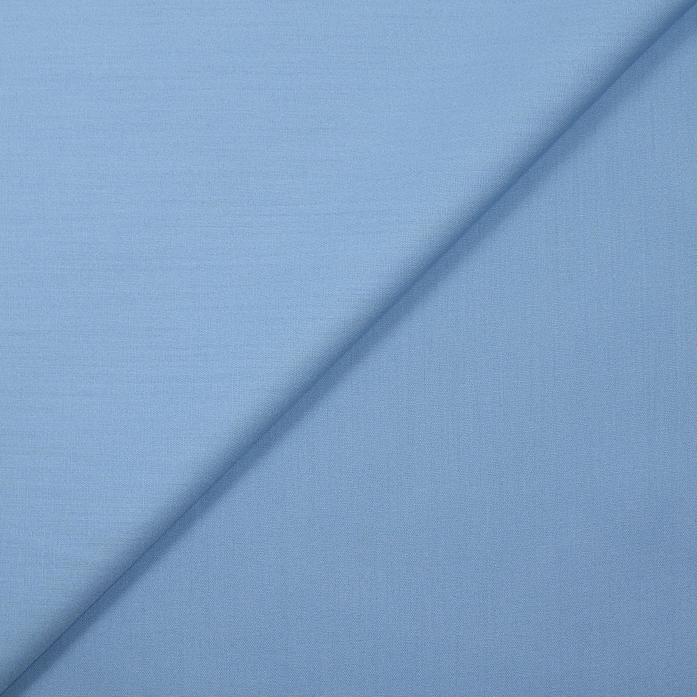 Popeline de polycoton bleu ciel