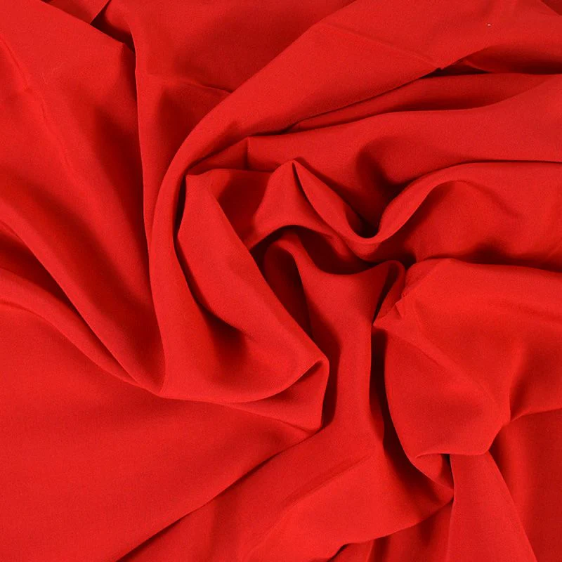 Popeline de viscose rouge - Image 4
