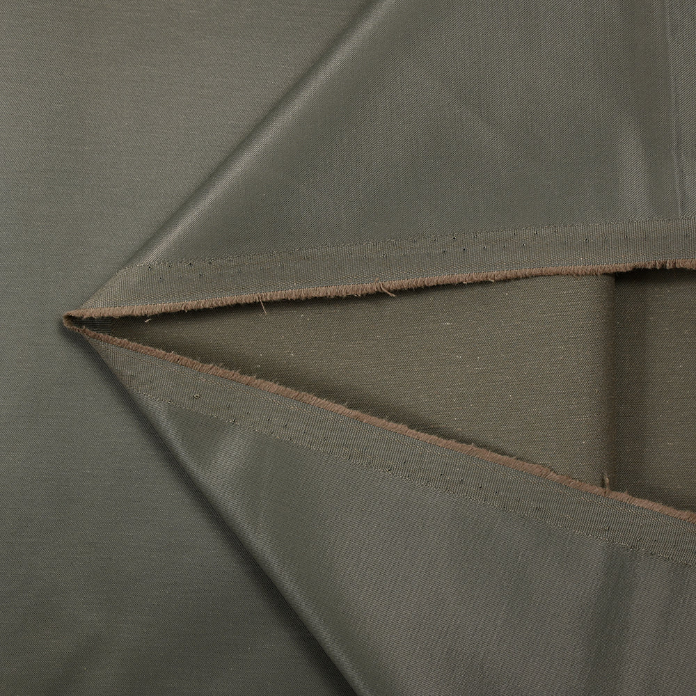 Satin de polycoton fin déperlant olive - Image 3