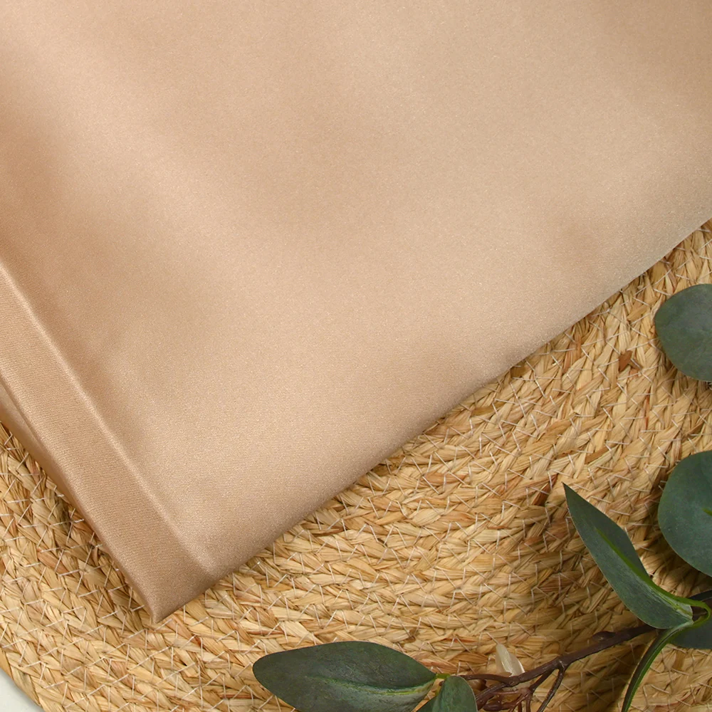 Satin de soie 100% beige