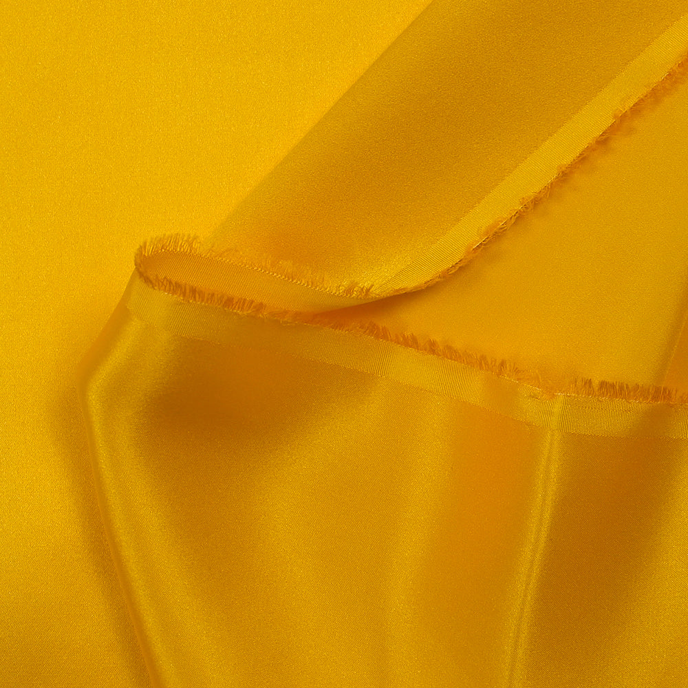 Satin de soie 100% jaune soleil - Image 6