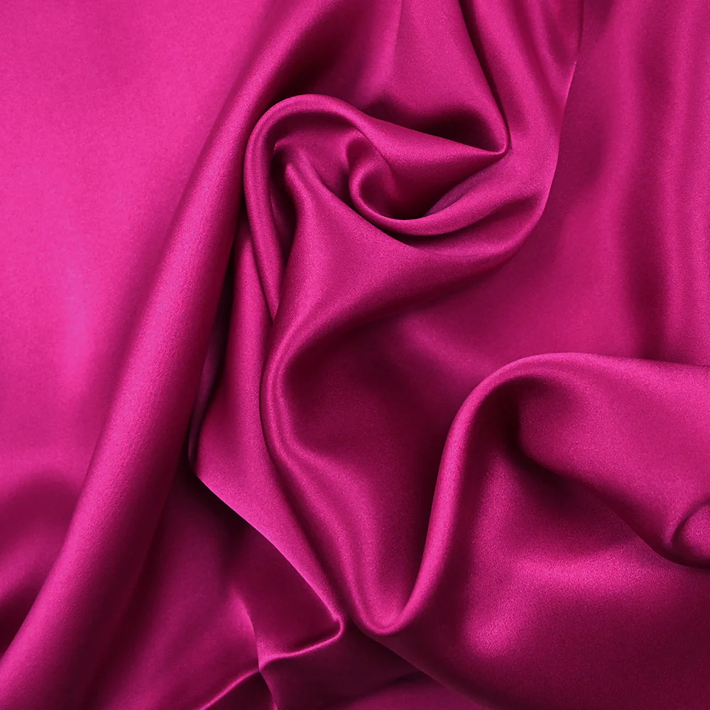 Satin de soie 100% magenta - Image 2