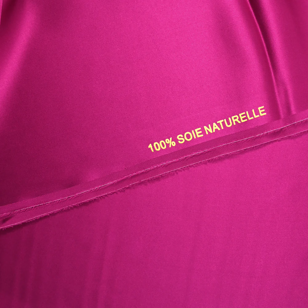 Satin de soie 100% magenta - Image 3