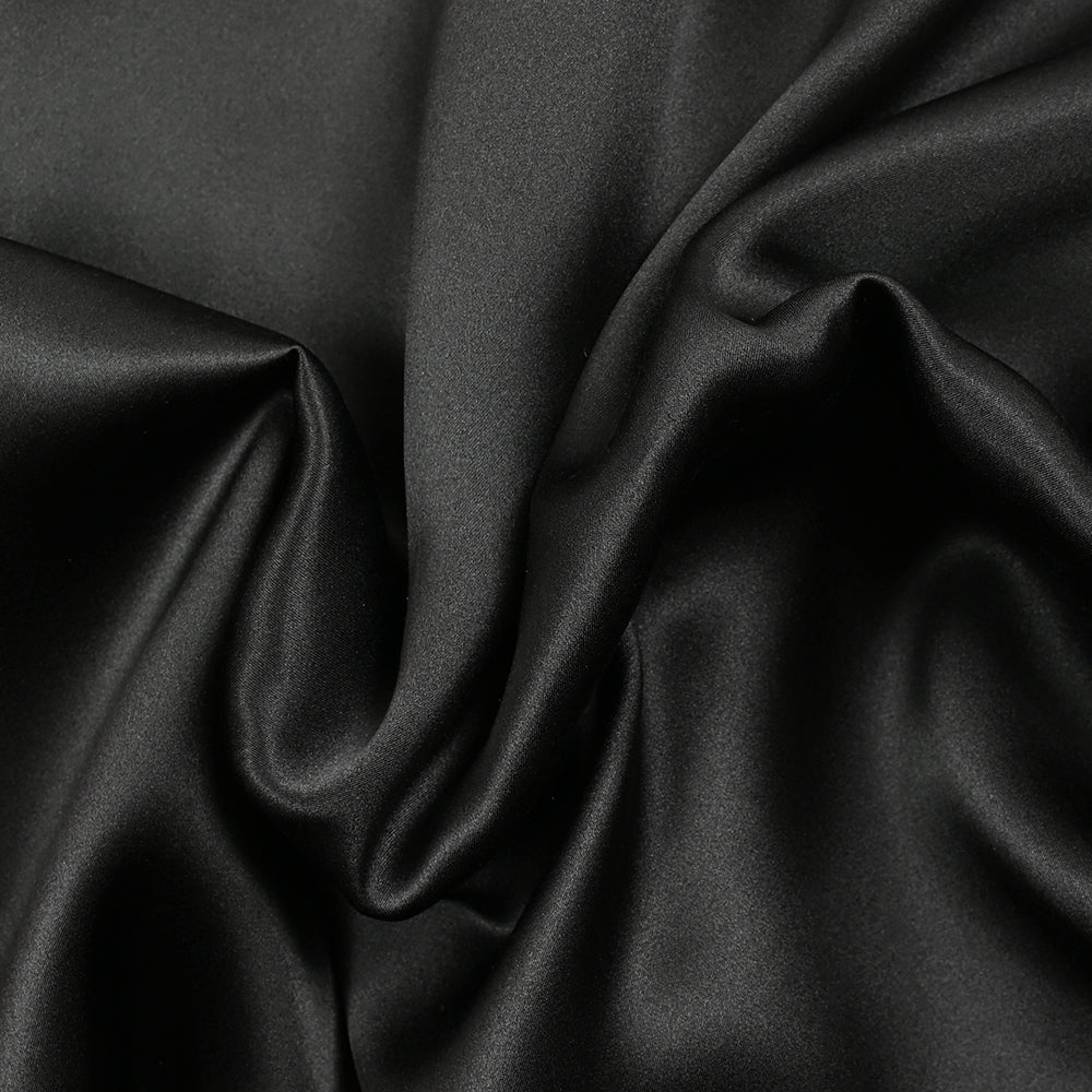 Satin de soie 100% noir - Image 3