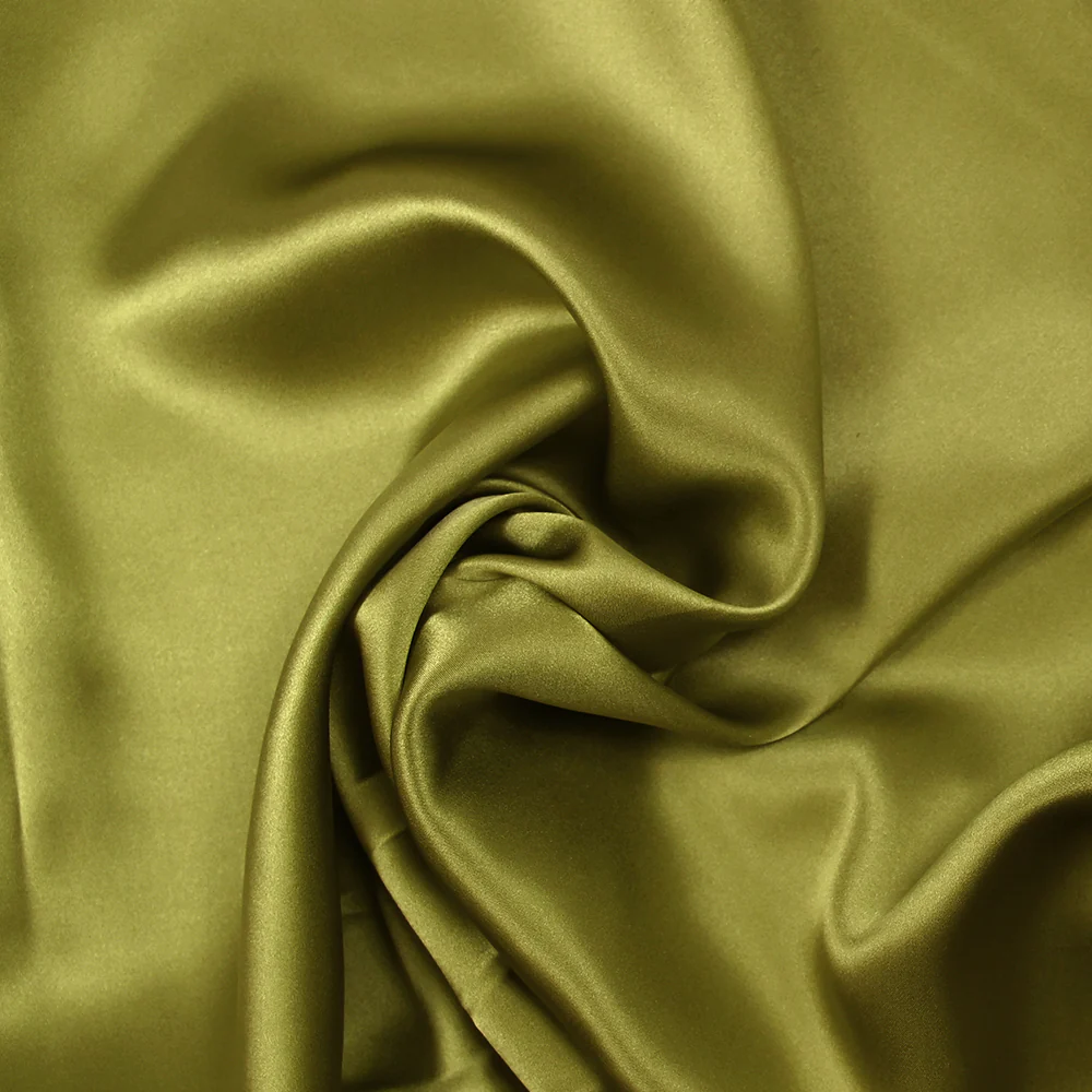 Satin de soie 100% vert tilleul - Image 2