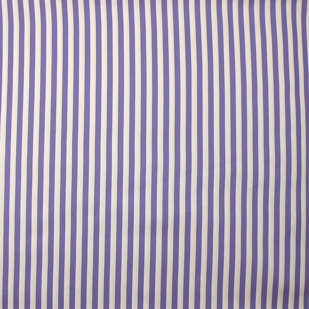 Satin de viscose tissé-teint rayé 6 mm mauve et blanc cassé - Image 4