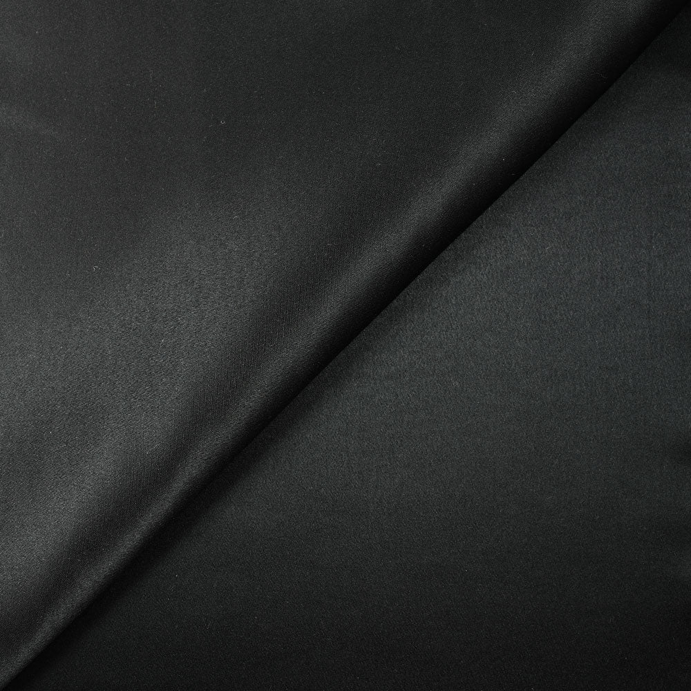 Satin duchesse de polyester noir