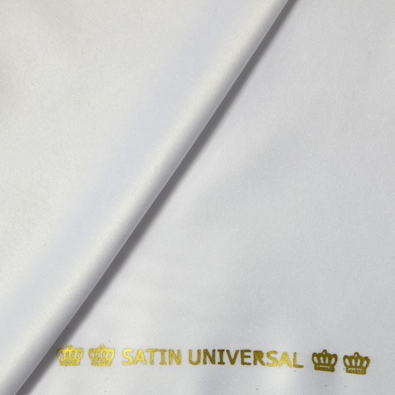 Satin mat toucher soie blanc