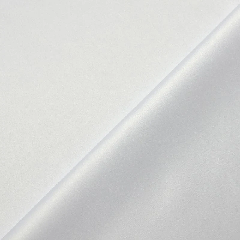 Satin mat toucher soie blanc - Image 2