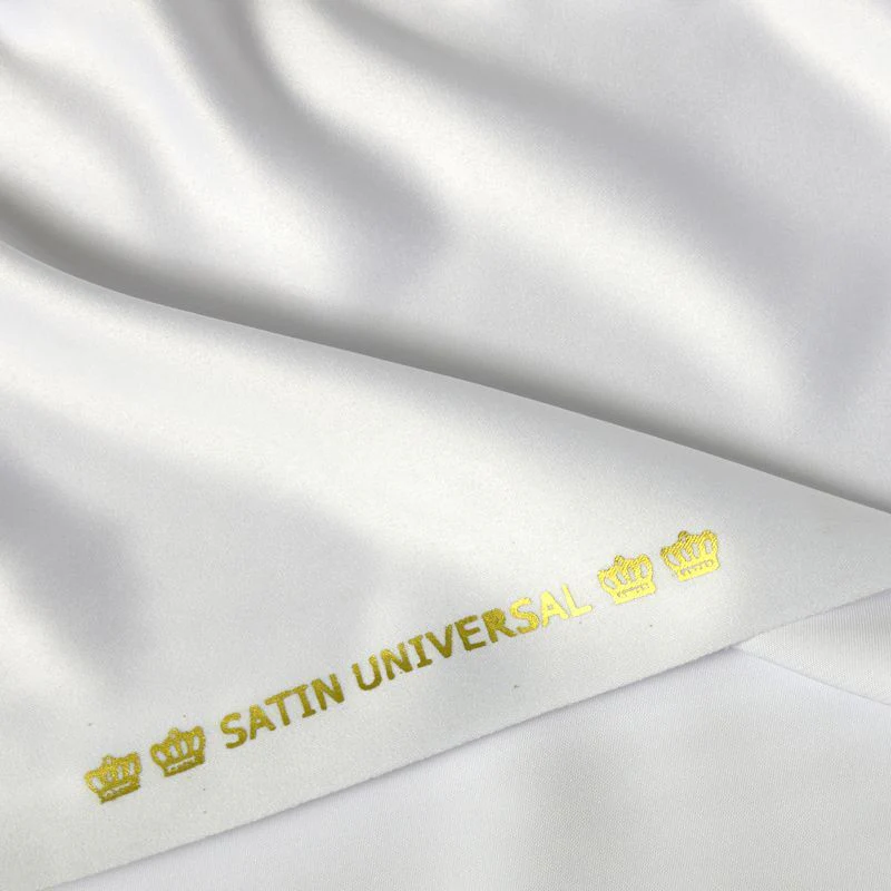 Satin mat toucher soie blanc - Image 3