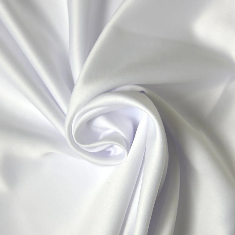 Satin mat toucher soie blanc - Image 4