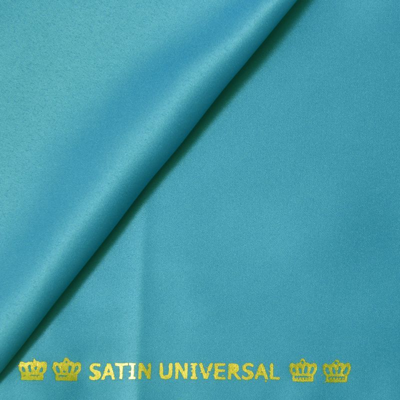 Satin mat toucher soie turquoise