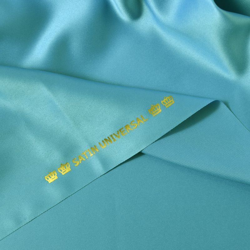 Satin mat toucher soie turquoise - Image 2