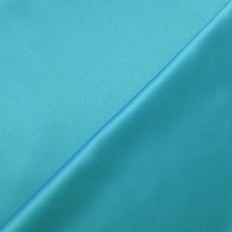 Satin mat toucher soie turquoise - Image 3