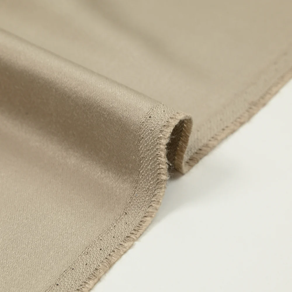 Satin polycoton lourd champagne - Image 4