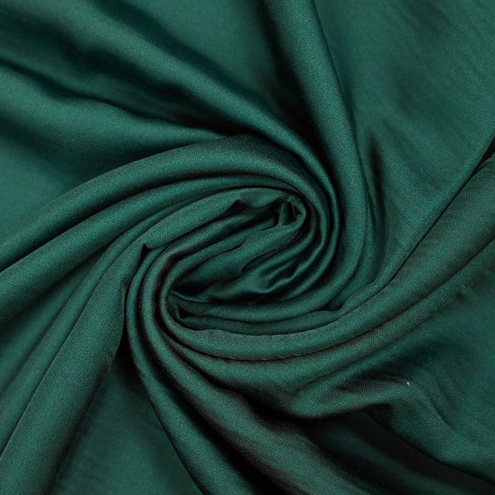 Satin polyviscose vert bouteille - Image 2