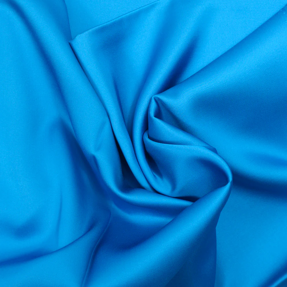 Satin viscose bleu - Image 2