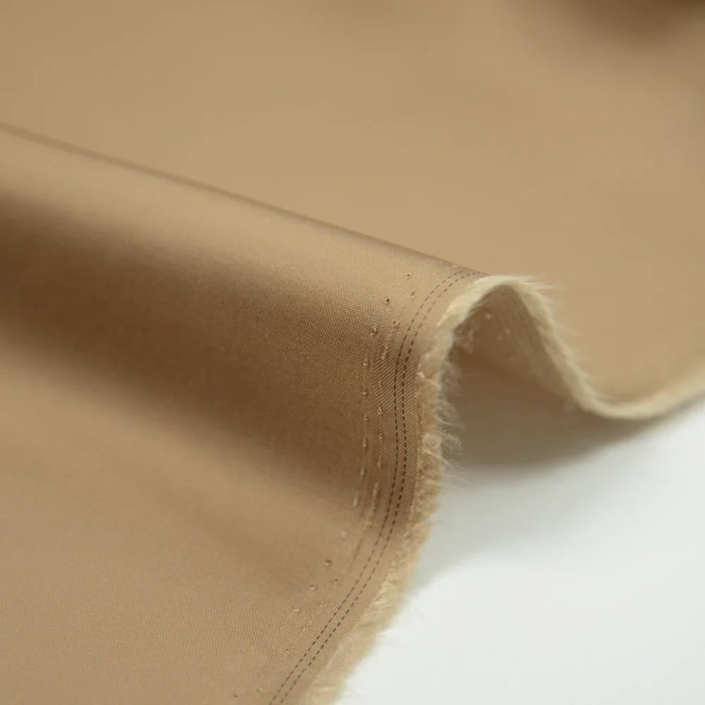 Satin viscose café - Image 3