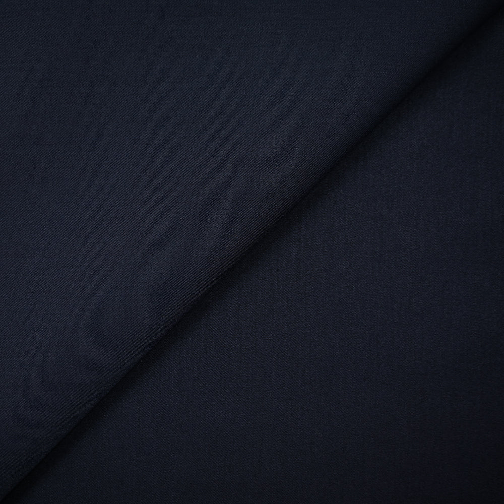 Sergé de polyester bleu marine
