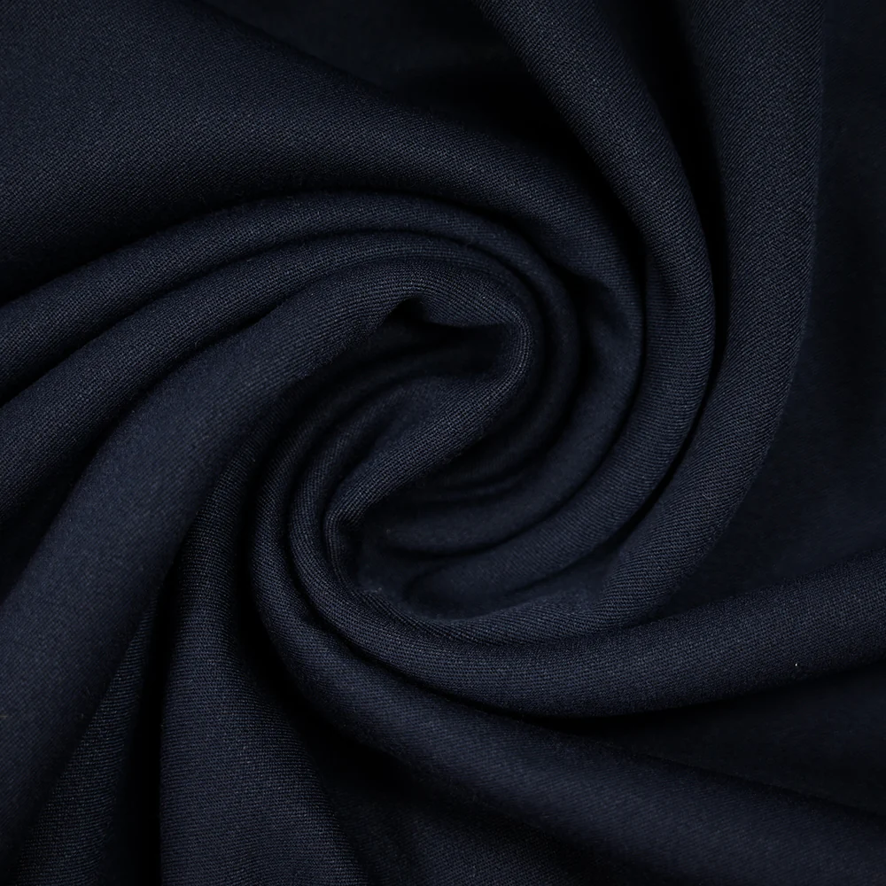 Sergé de polyester bleu marine - Image 2
