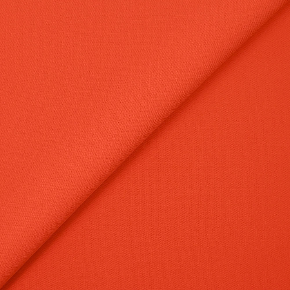 Sergé de polyester uni orange