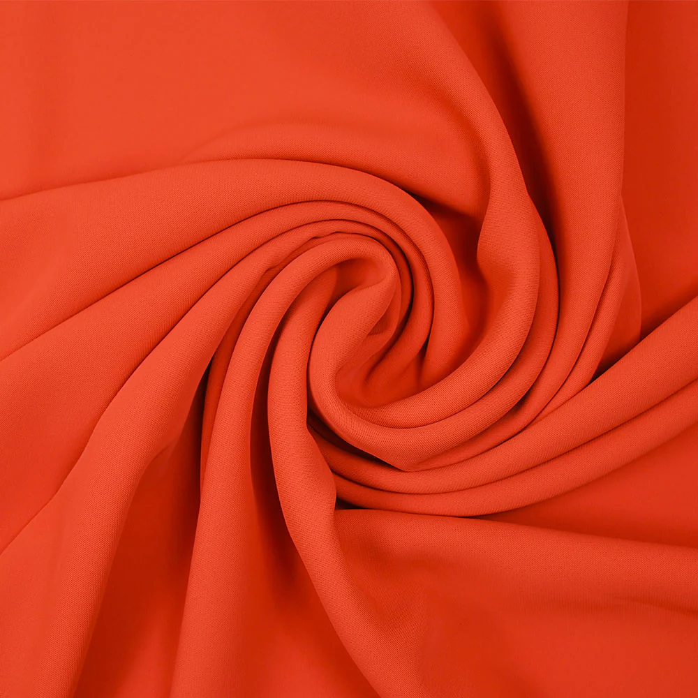 Sergé de polyester uni orange - Image 2