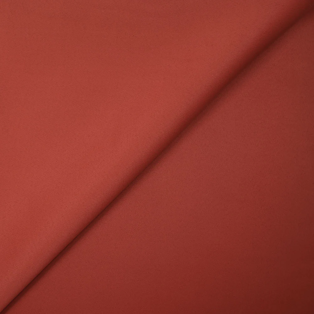 Sergé polyester rouge orangé