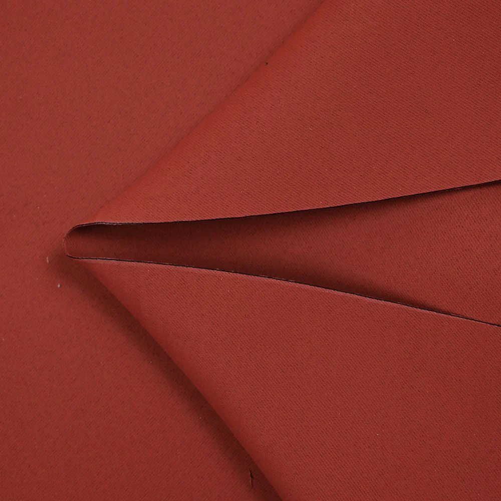 Sergé polyester rouge orangé - Image 3