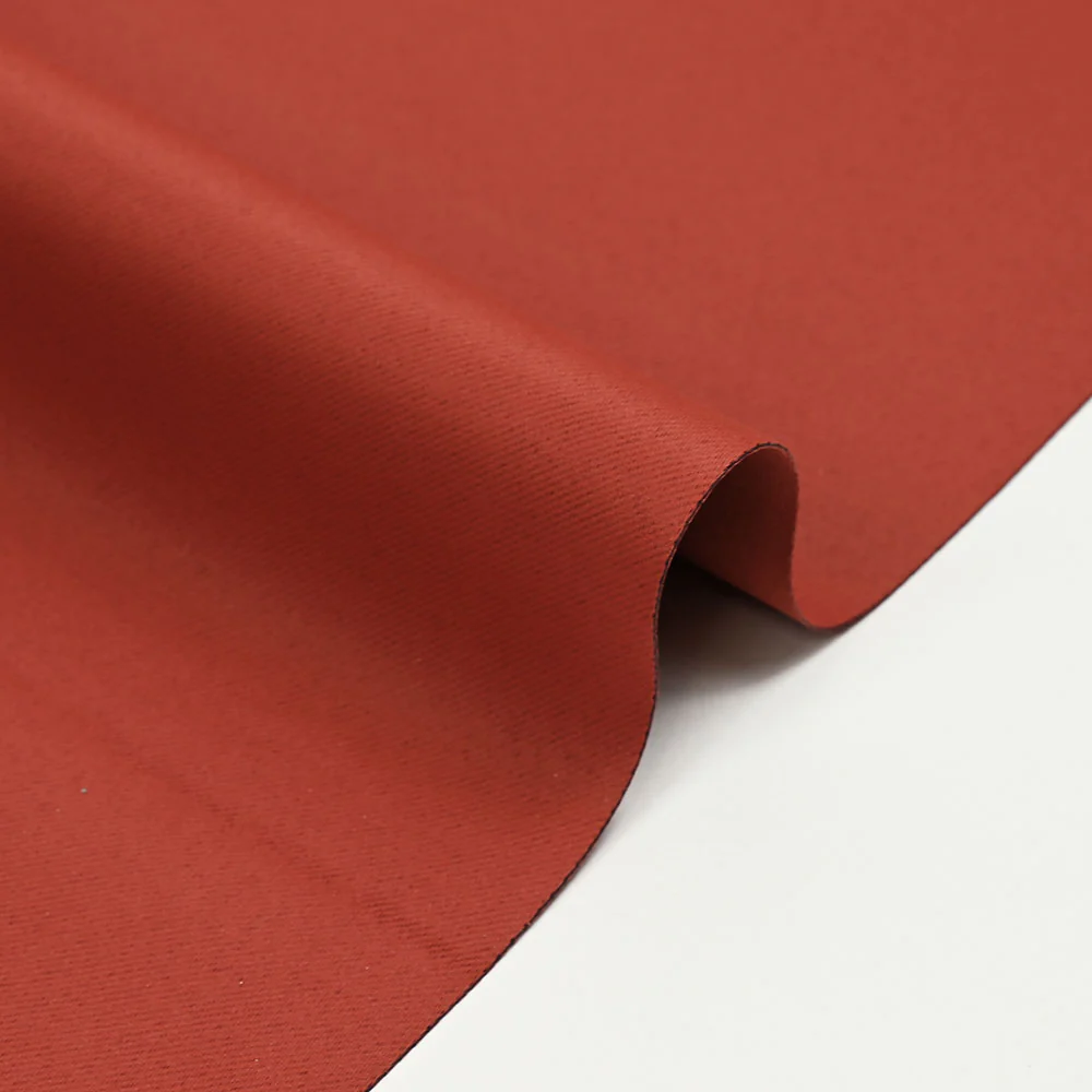 Sergé polyester rouge orangé - Image 4