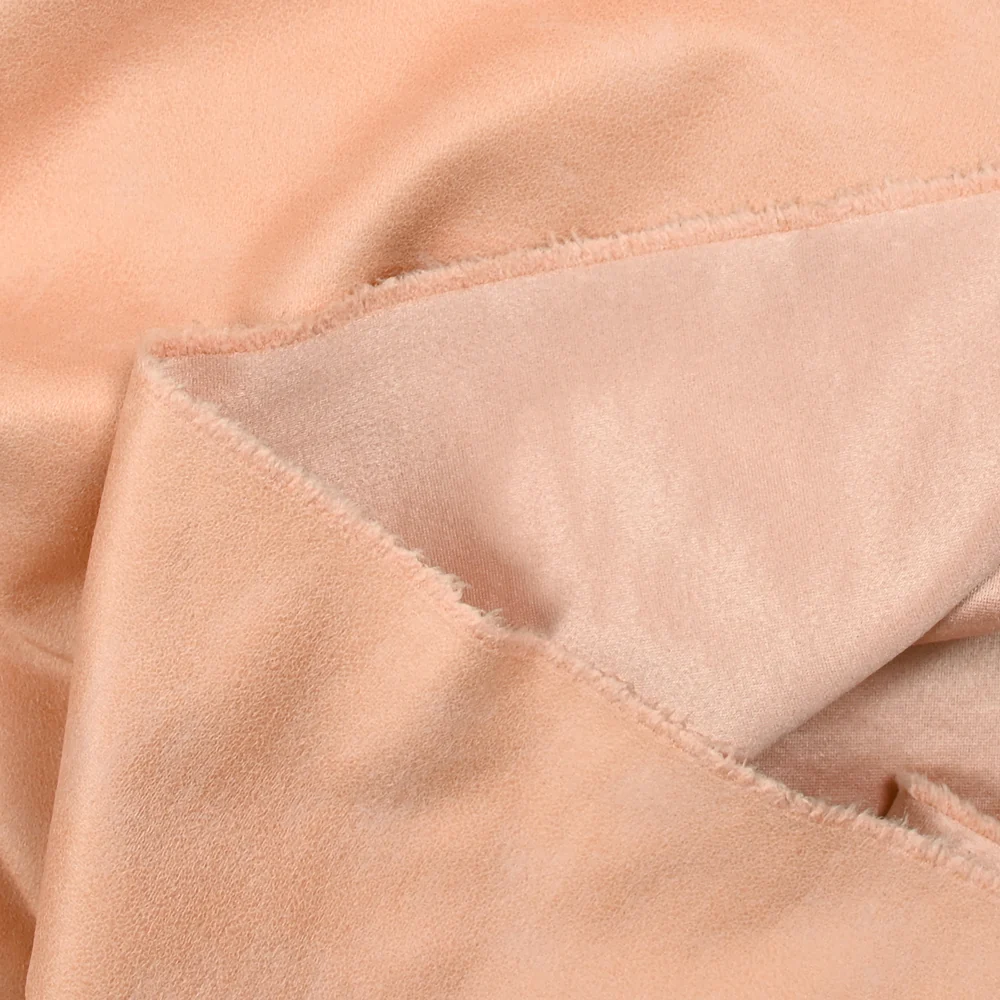 Suédine jersey aspect cuir Sandra rose - Image 3