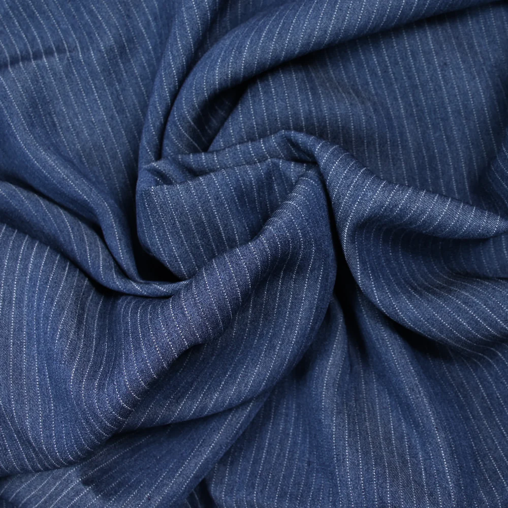 Tencel jeans rayé marine - Image 2