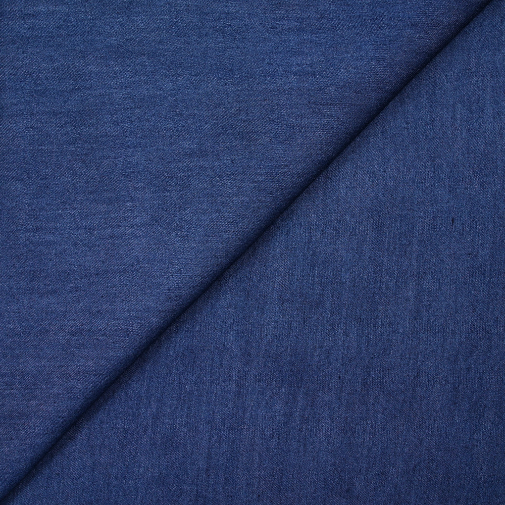 Tencel jeans uni marine