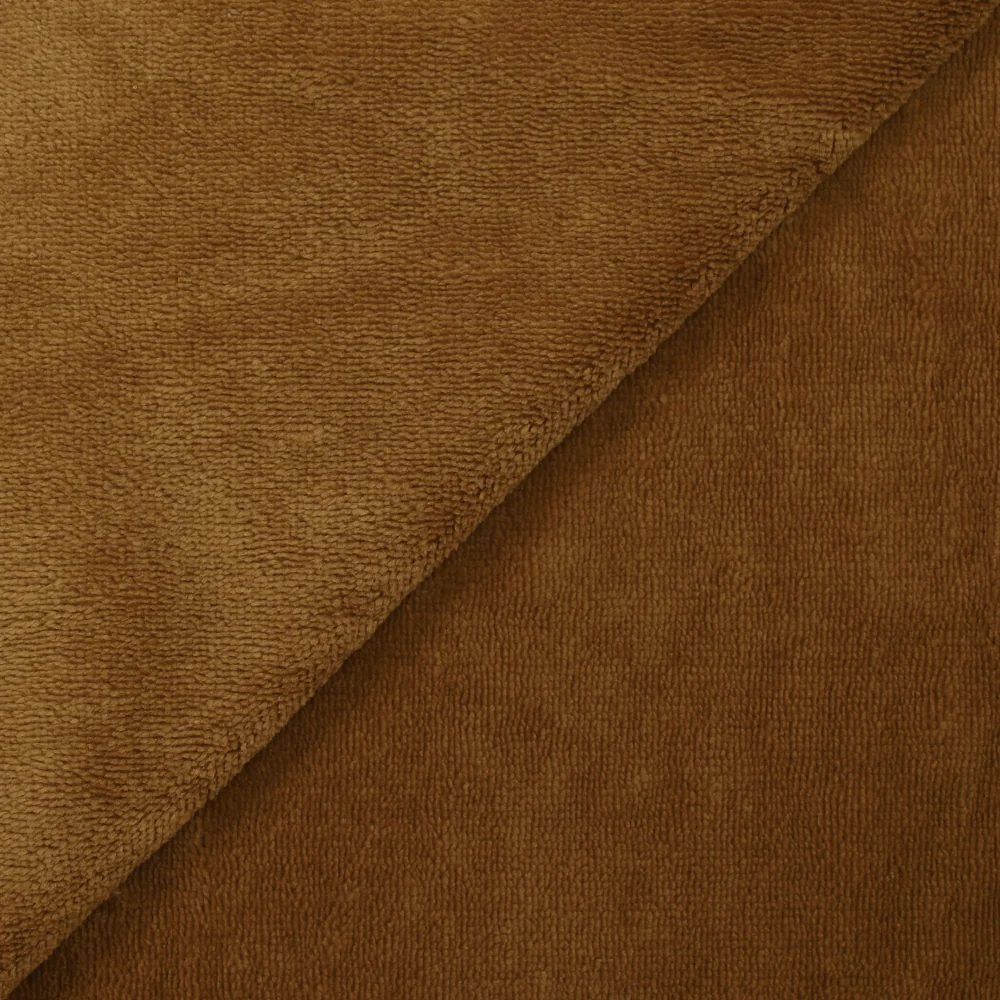 Tissu éponge bambou camel vendu au mètre