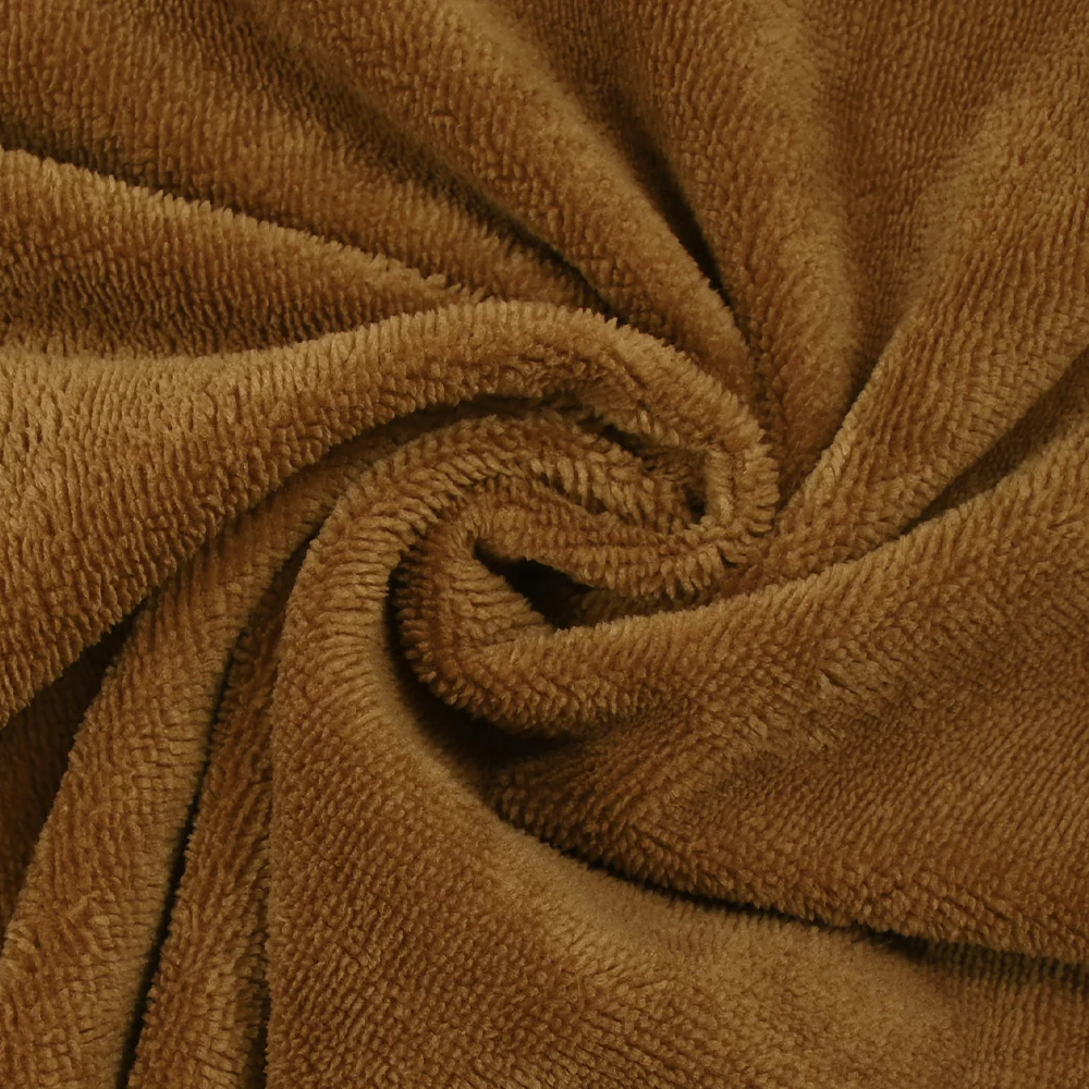 Tissu éponge bambou camel vendu au mètre - Image 2