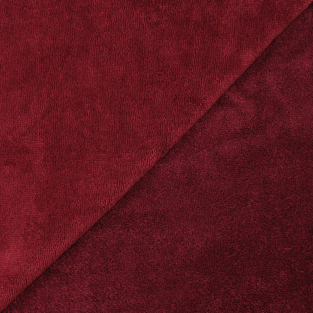 Tissu éponge bambou cerise vendu au mètre - Image 3