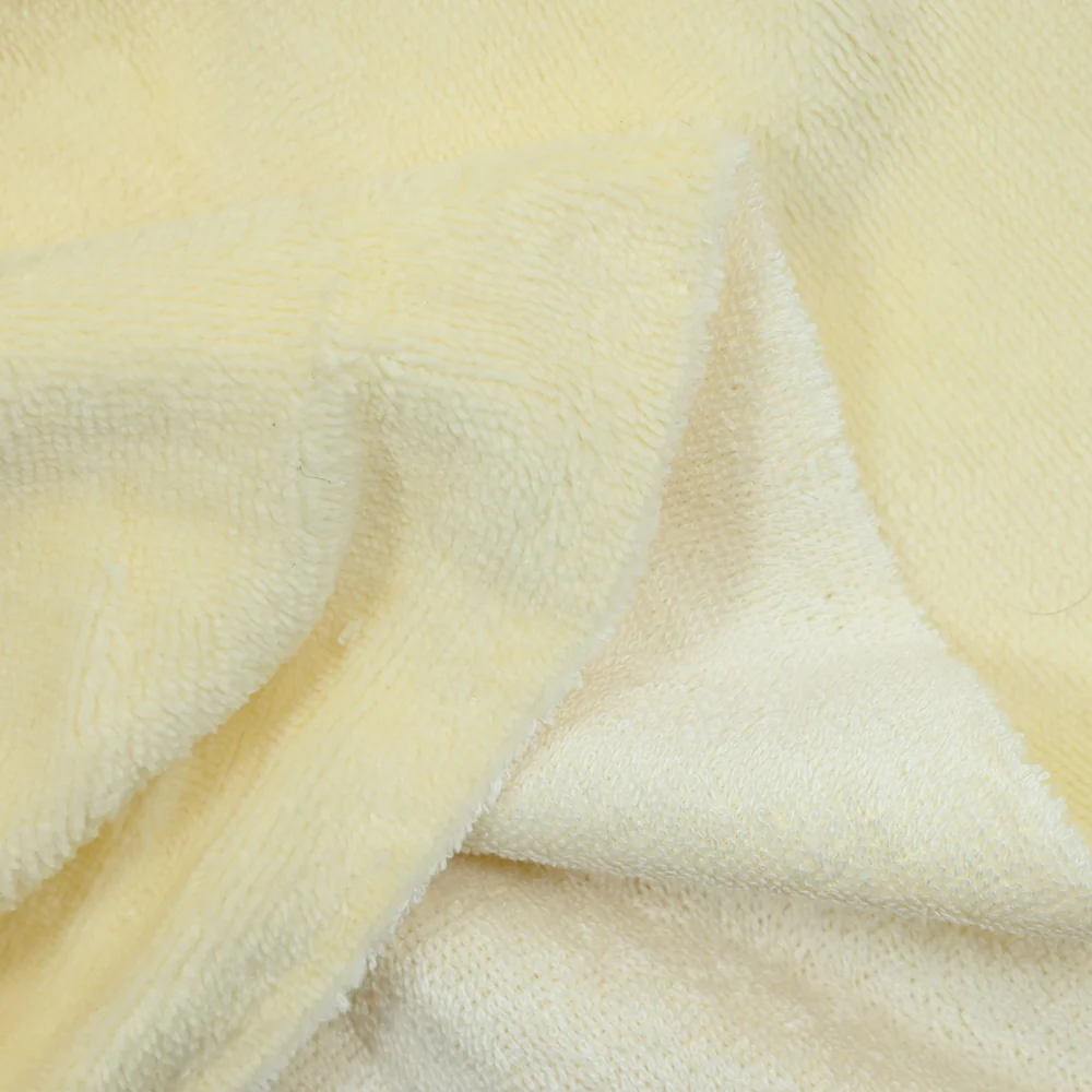 Tissu éponge bambou crème vendu au mètre - Image 5