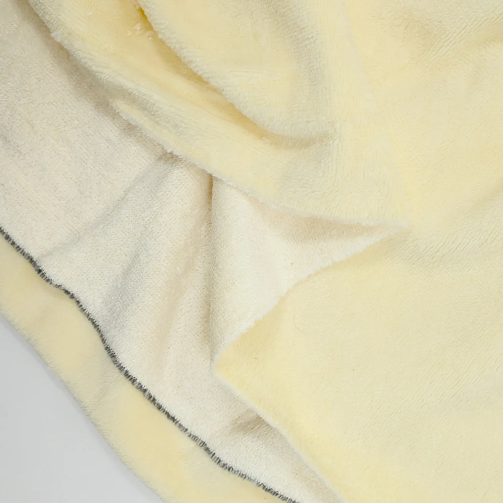 Tissu éponge bambou crème vendu au mètre - Image 6