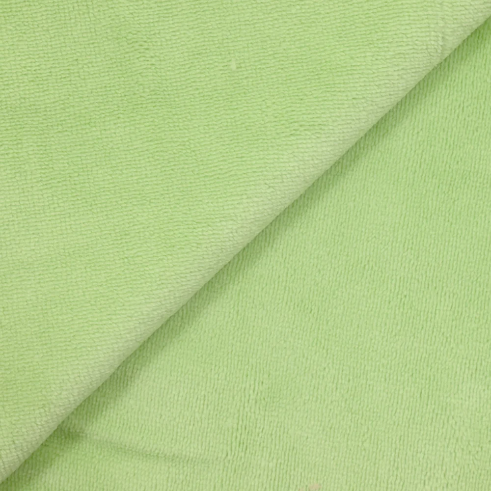 Tissu éponge bambou vert pomme vendu au mètre
