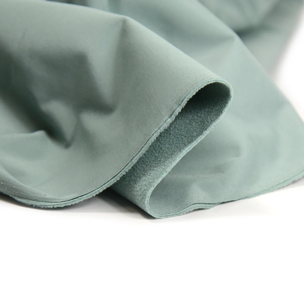 Tissu Softshell uni vert-de-gris - Image 2
