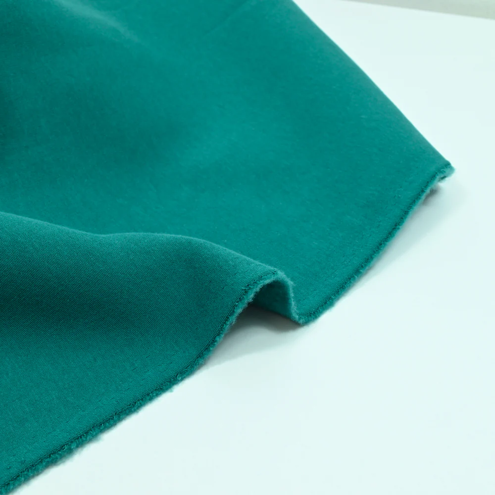 Tissu sweat minkee épais vert foncé - Image 5