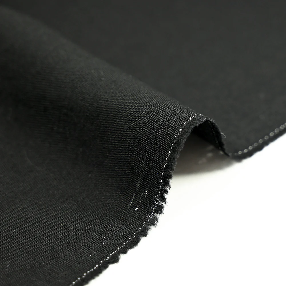 Tissu tailleur  100% laine noir - Image 4