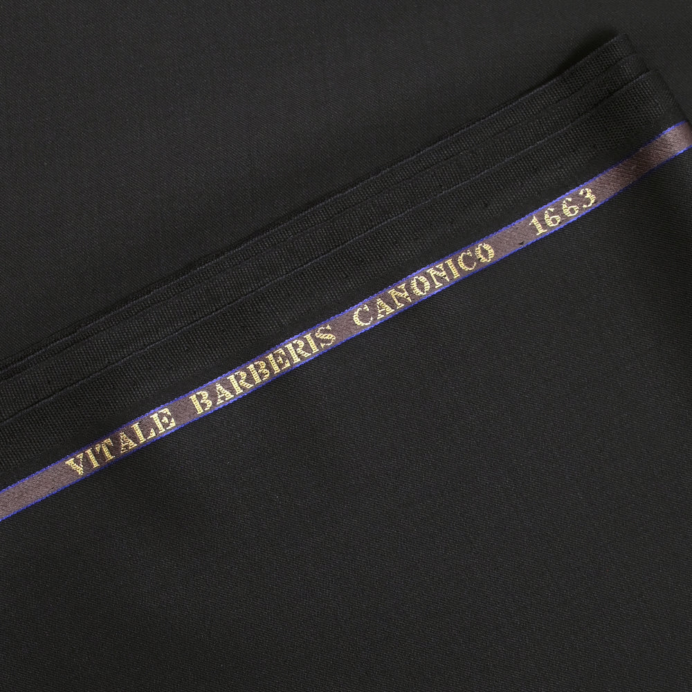 Tissu tailleur 100% laine Super 110's noir - Image 4