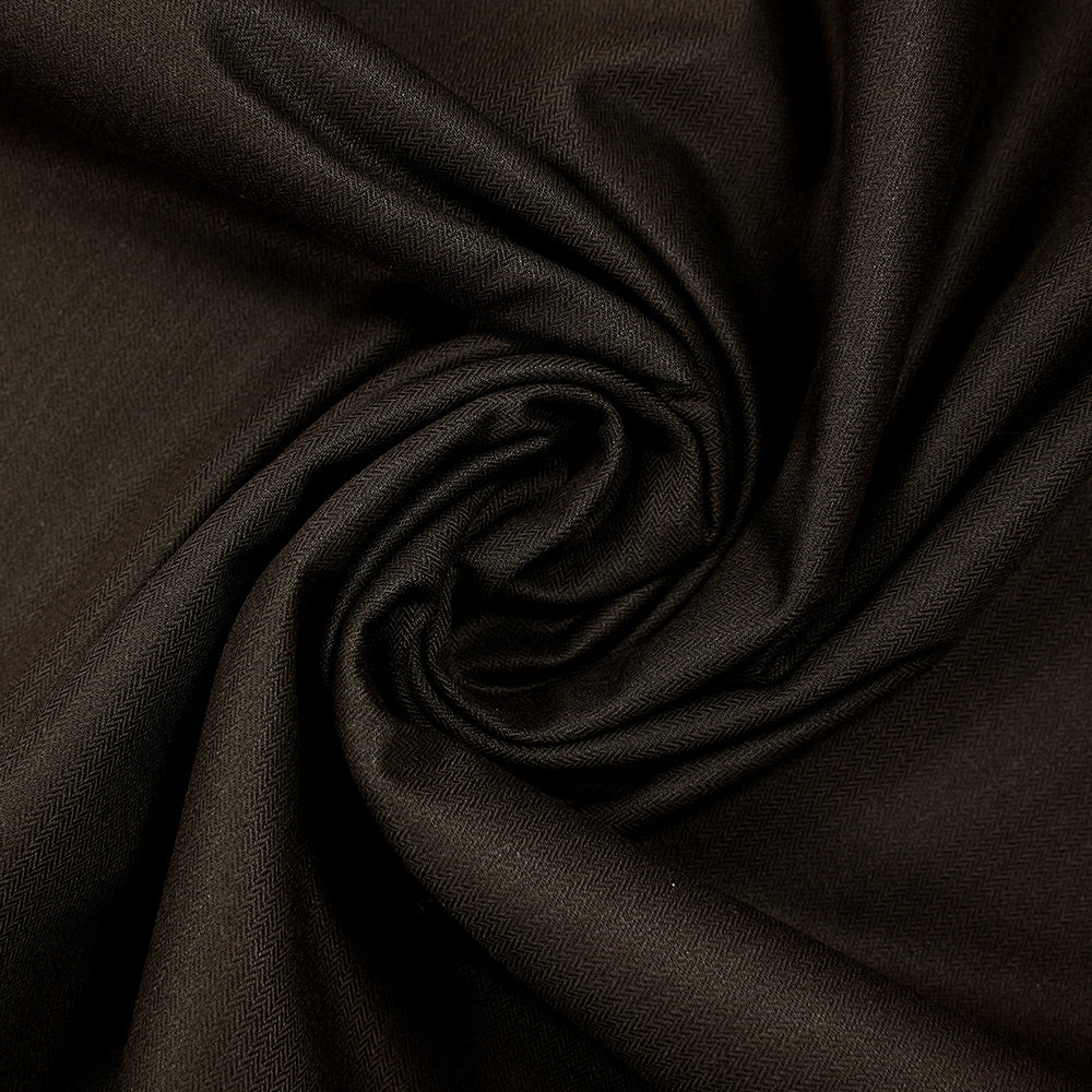 Tissu tailleur coton chevrons fond chocolat - Image 2