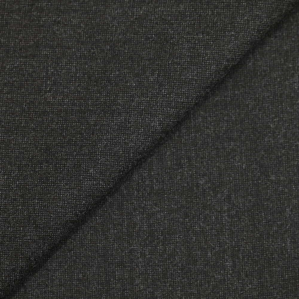Tissu tailleur en laine mélangée grattée gris anthracite