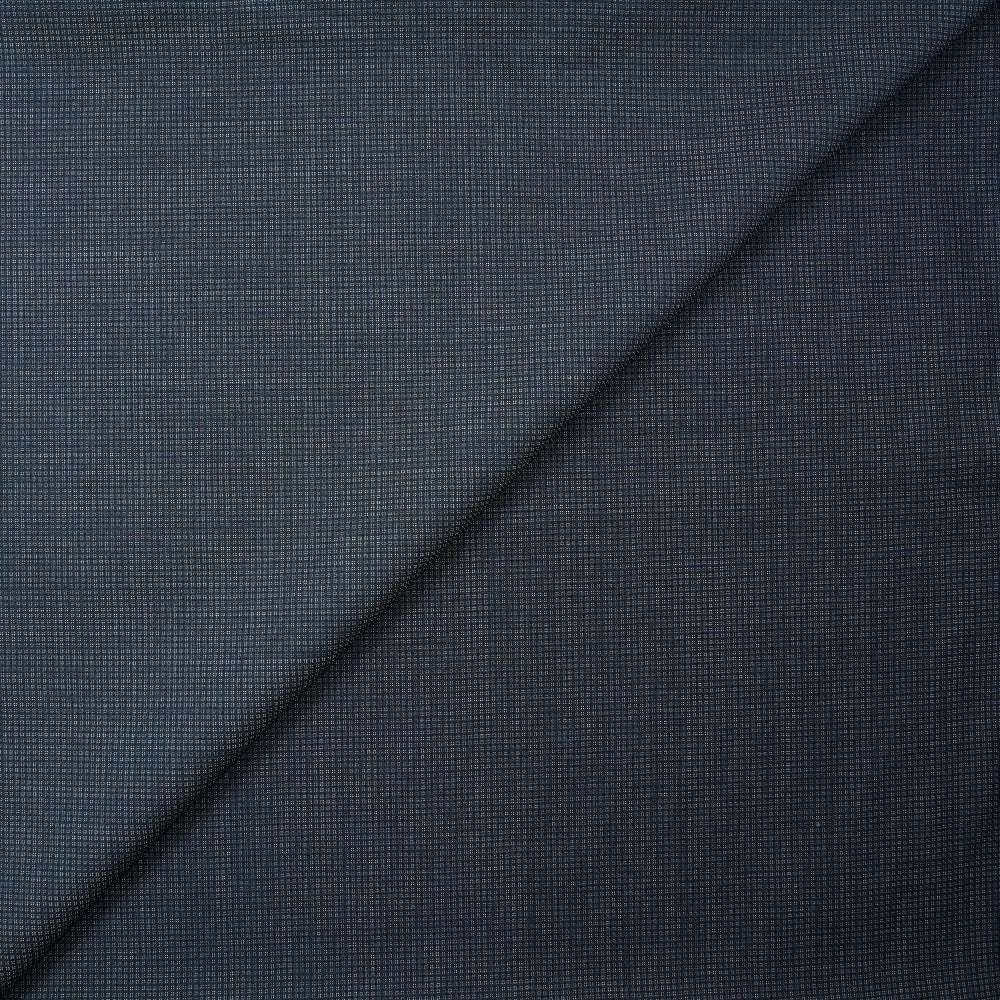 Tissu tailleur jacquard laine bleu marine