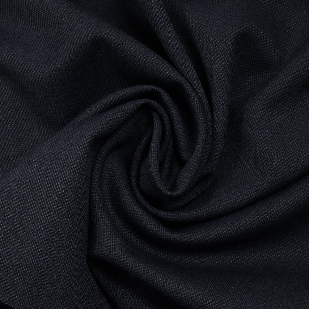 Tissu tailleur laine mélangée fantaisie bleu nuit - Image 2