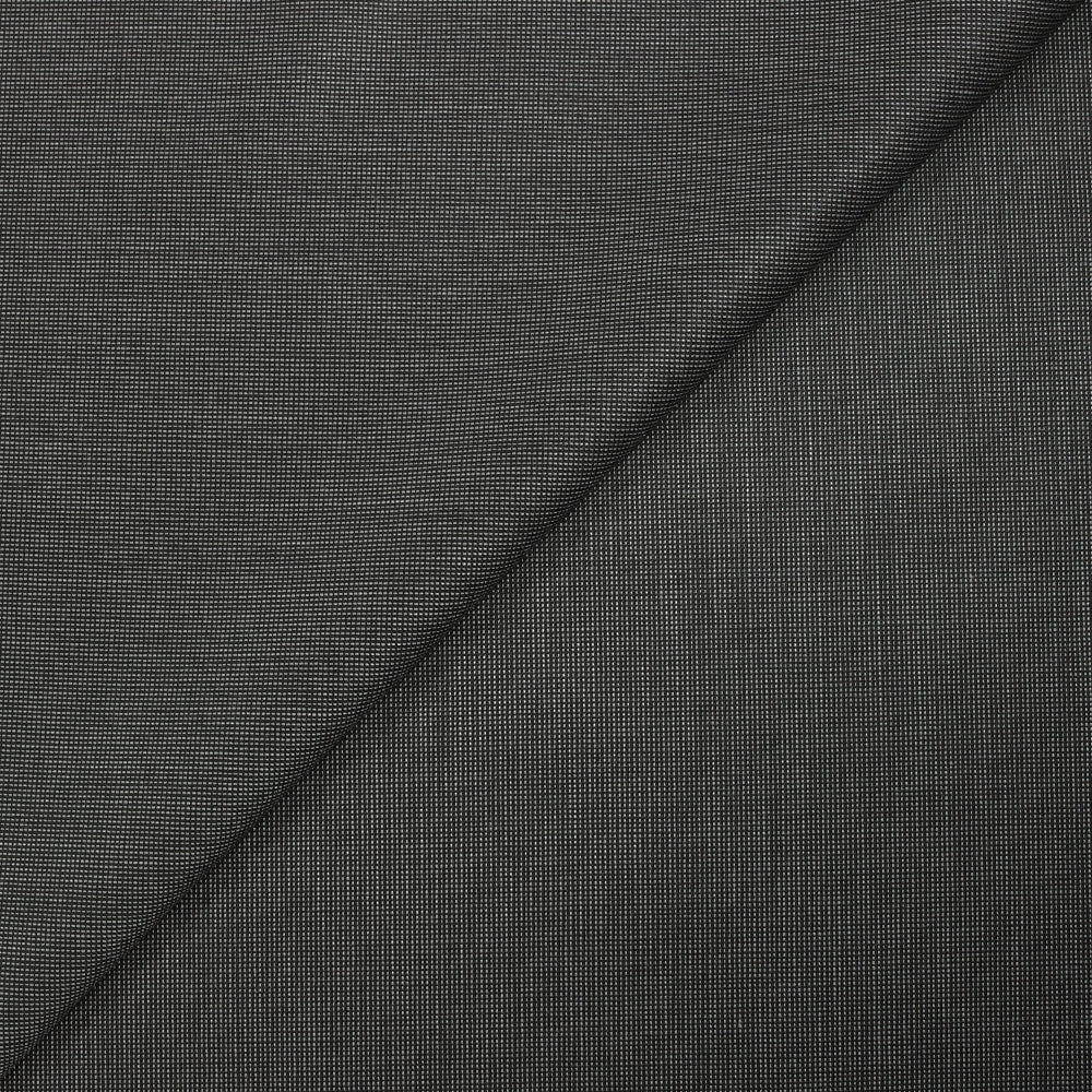 Tissu tailleur laine mélangée fantaisie gris argent fond noir