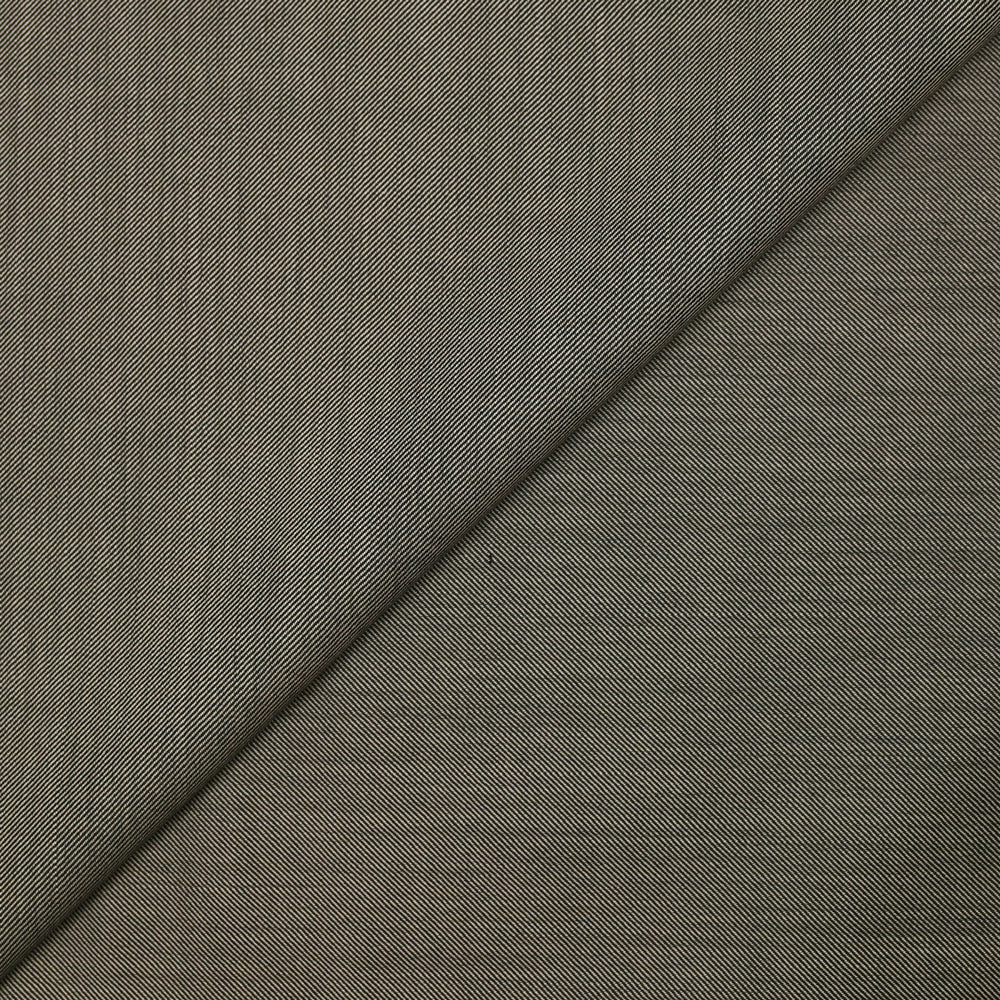 Tissu tailleur laine mélangée sergé beige et noir