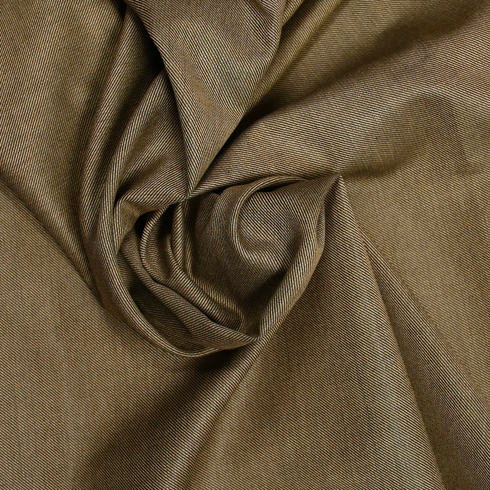Tissu tailleur laine mélangée sergé noir et beige - Image 2
